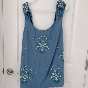 Free people wildflower embroidered mini dress 👗